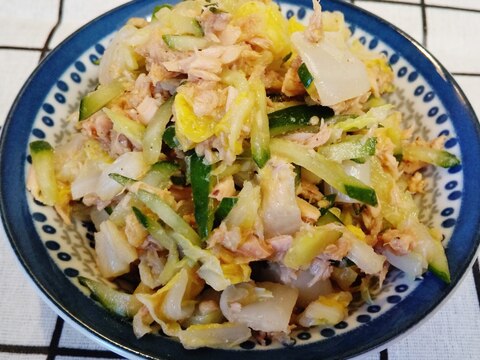【作り置き】レンチンで!白菜ときゅうりの中華サラダ